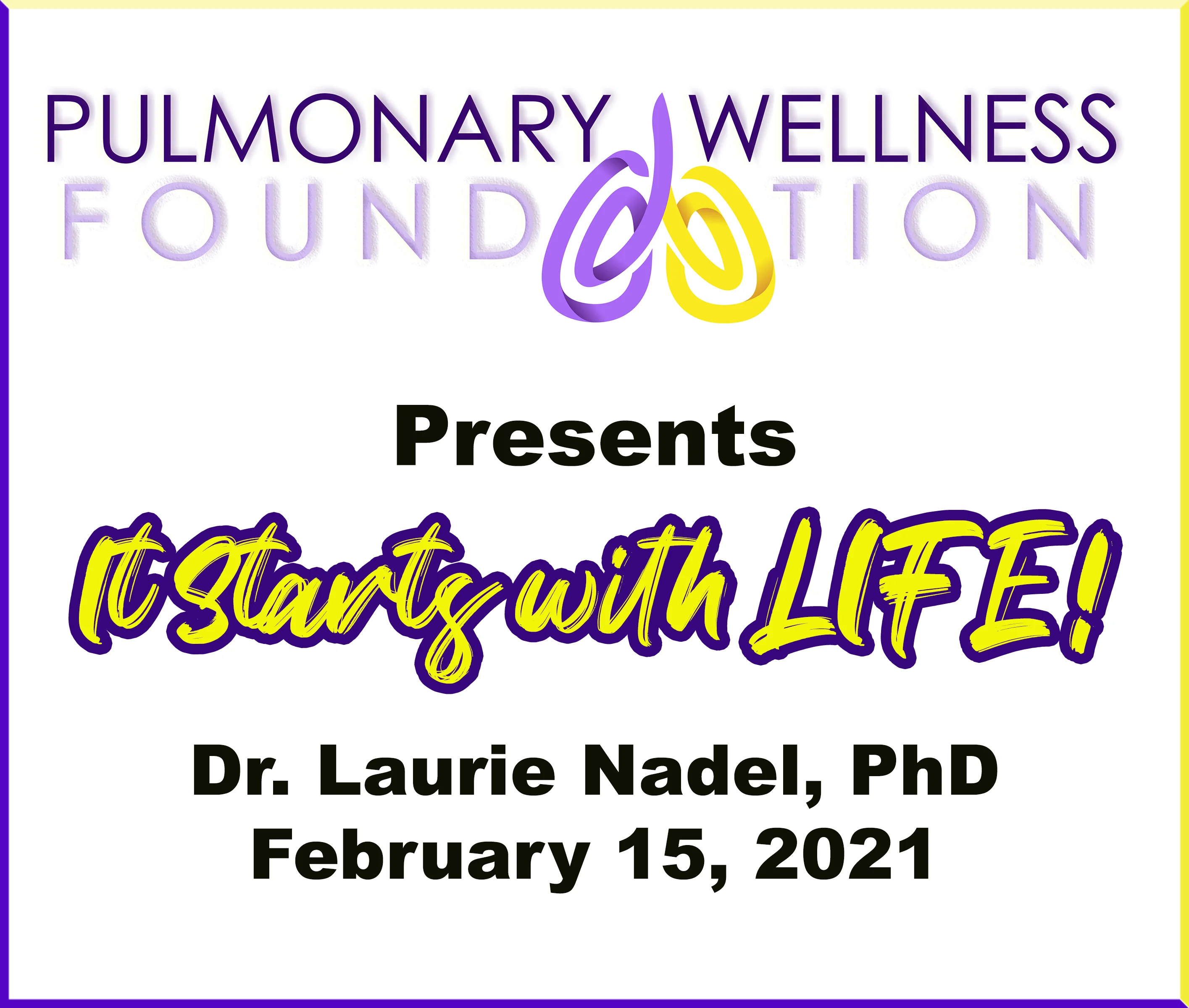 It Starts with LIFE with Dr. Laurie Nadel, PhD.mp4 on Vimeo