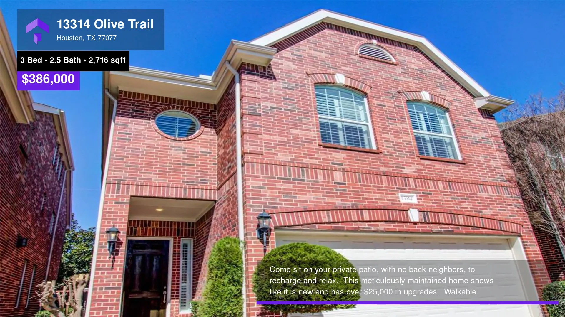 386,000 SingleFamily Home for sale 13314 Olive Trail, Houston, TX