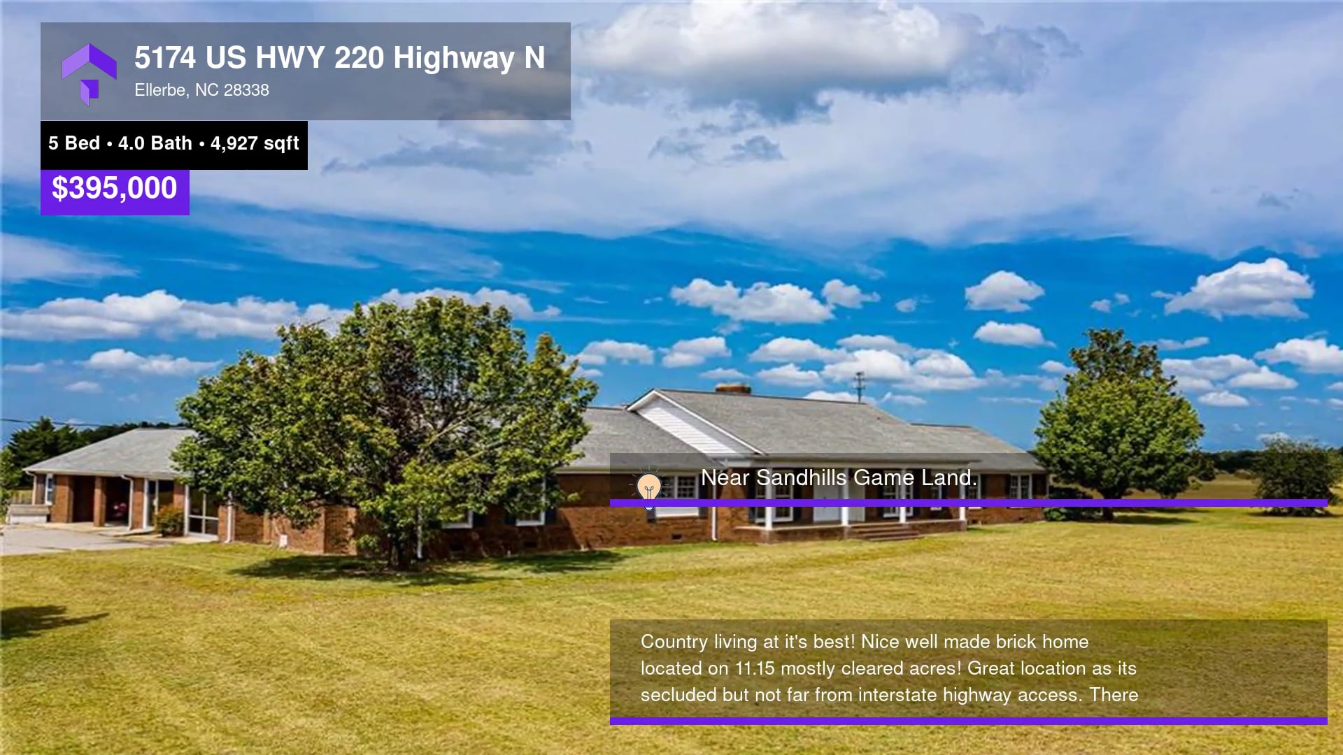 395,000 SingleFamily Home for sale 5174 US HWY 220 Highway N