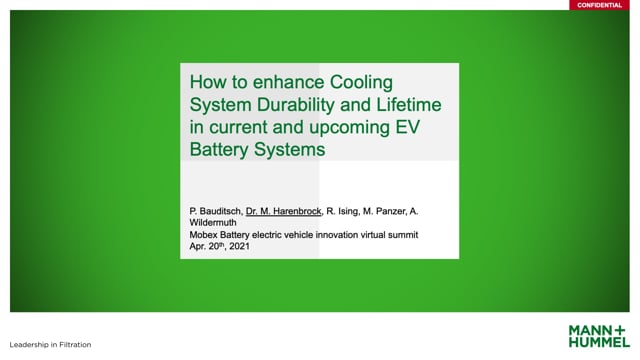 How to enhance cooling system durability and lifetime in current and upcoming EV battery systems