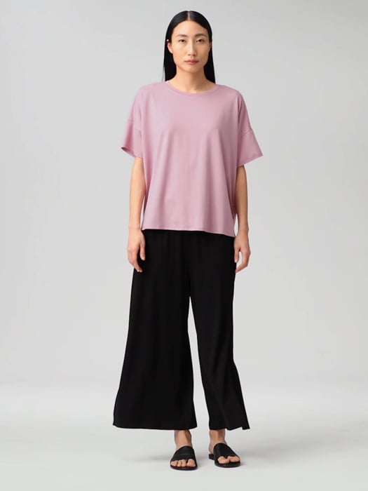 Fine Jersey Crew Neck Tee | EILEEN FISHER