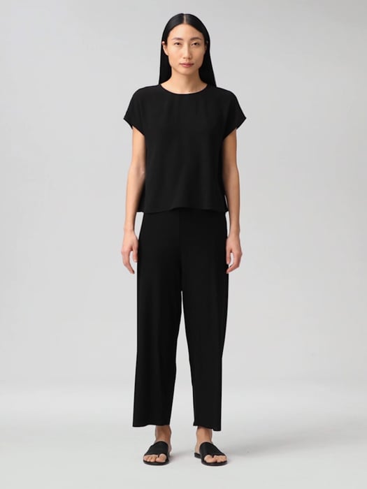 Silk Georgette Crepe Square Top | EILEEN FISHER