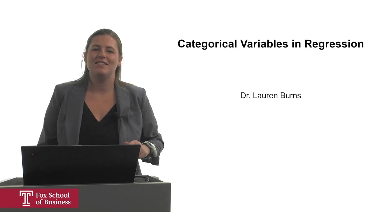Categorical Variables in Regression