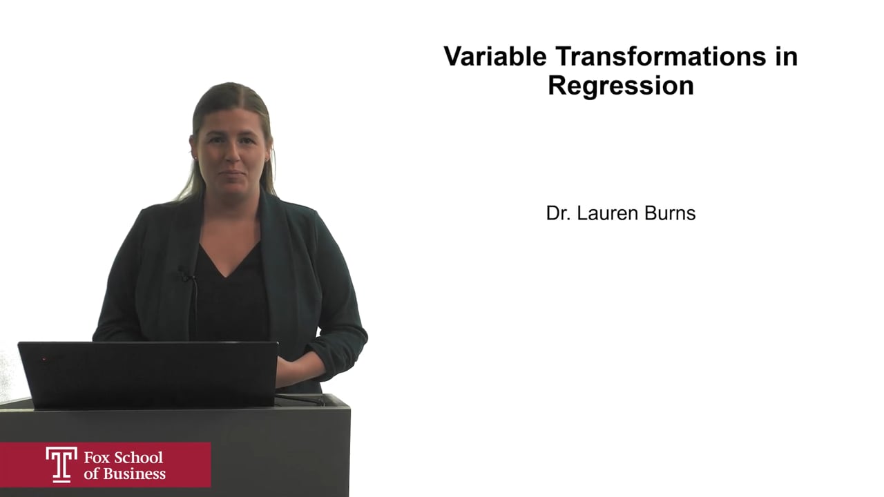 Variable Transformations in Regression