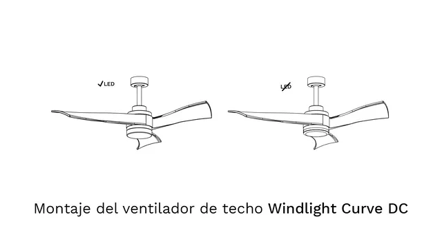 WINDLIGHT MINIMAL DC - Ventilador de Techo 40W Silencioso Ø132 cm - Create