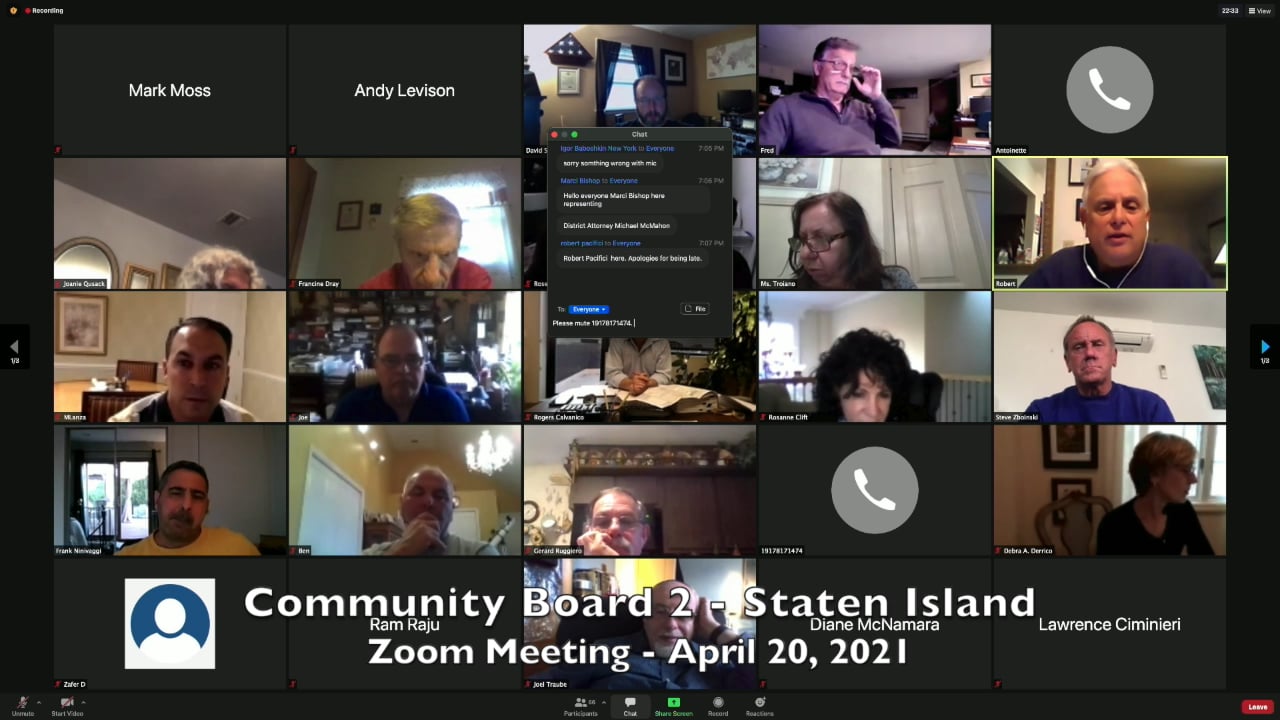 Community Board 2, Staten Island, NY April 20, 2021 on Vimeo