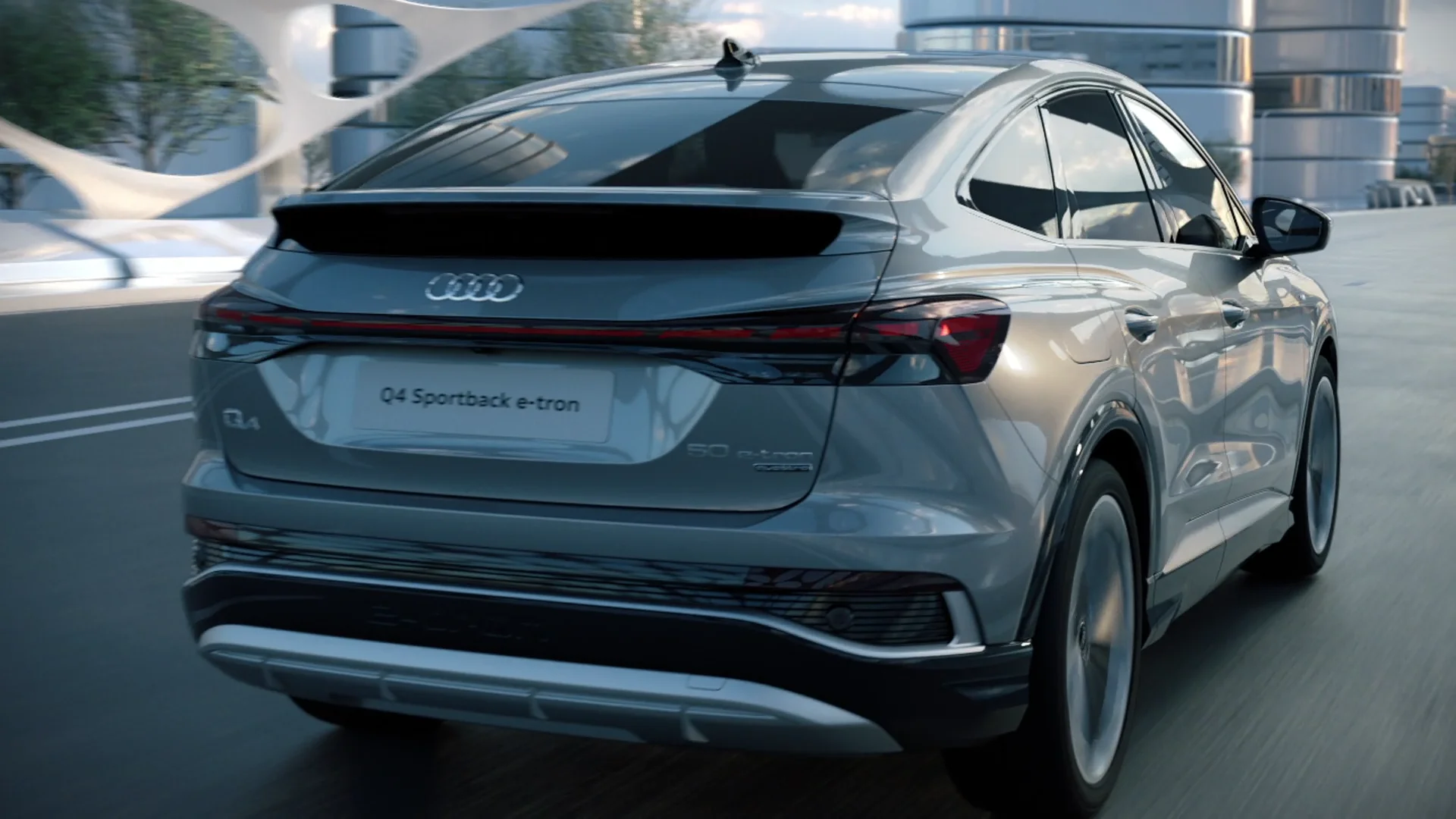 Animation: Daytime Running Lights Technology of the Audi Q4 Sportback e-tron  on Vimeo