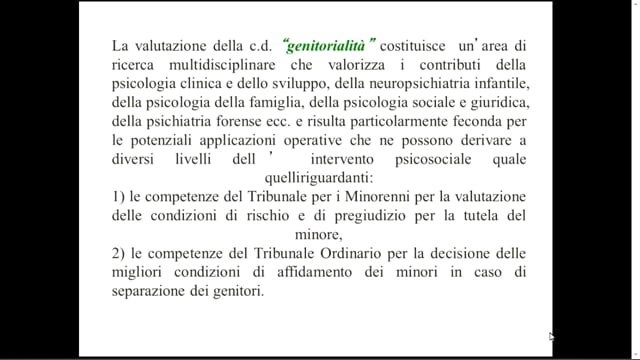 La valutazione delle capacità genitoriali, attraverso l'utilizzo dell'APS-I: Assessment Parental Skill Interview [2/2]