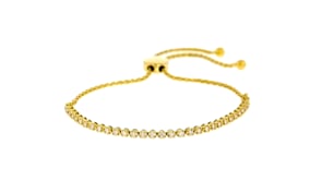 50 ct. t.w. Diamond Bolo Bracelet in 18kt Gold Over Sterling