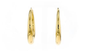 Italian 18kt Gold Over Sterling Hoop Earrings