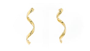 Italian 14kt Yellow Gold Swirl Drop Earrings