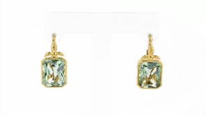 9.00 ct. t.w. Prasiolite Bumblebee Drop Earrings in 18kt Gold Over Sterling