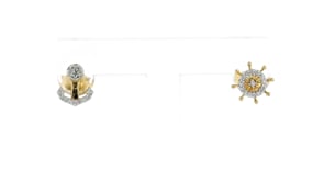 10 ct. t.w. Diamond Nautical Mismatched Earrings in 14kt Yellow Gold