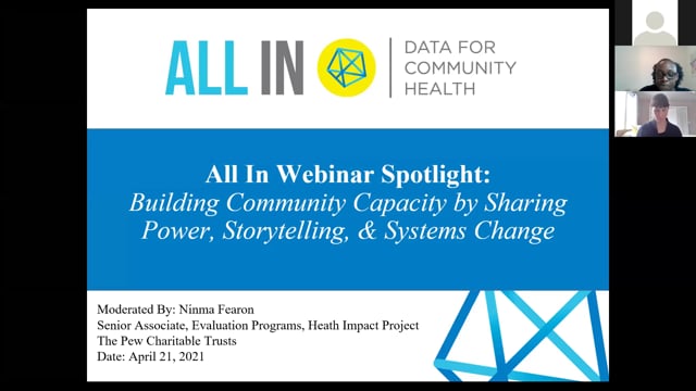 All In: Data for Community Health, Building Community Capacity by Sharing Power, Storytelling, & Systems Change
