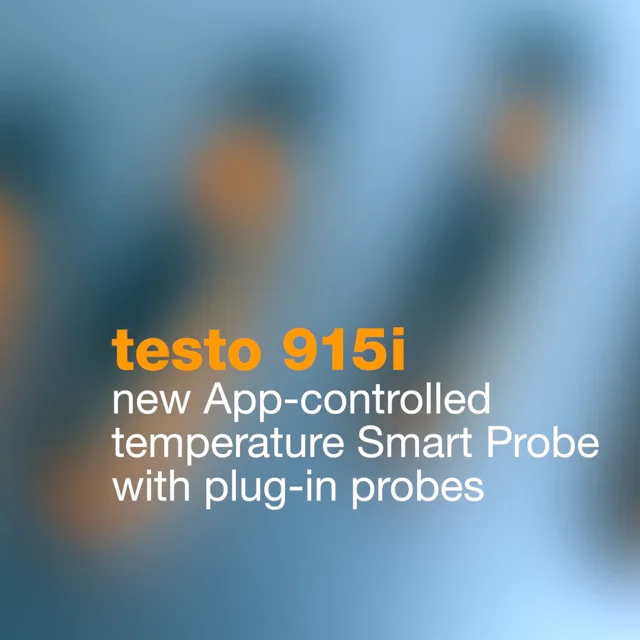 Testo 915i Wireless Thermometer with Flexible TC Type K Temperature Probe  and Bluetooth Smartphone Operation