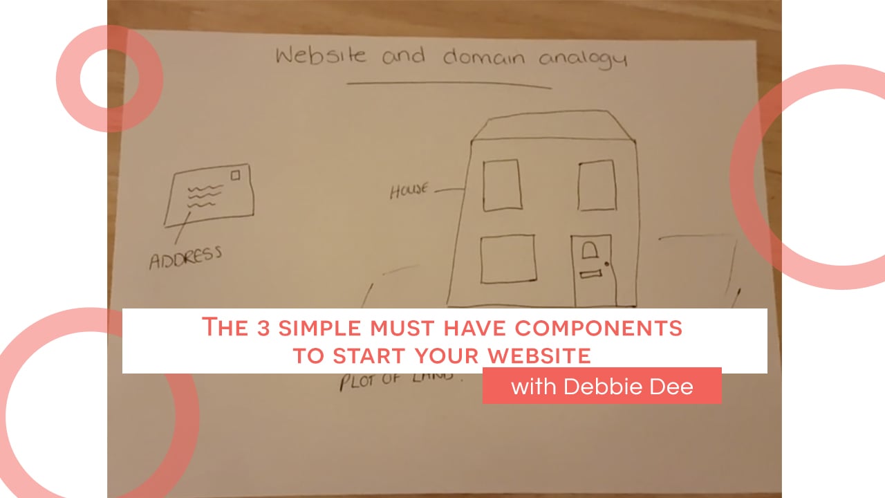 The 3 simple must have components to start your website with member Debbie Dee!