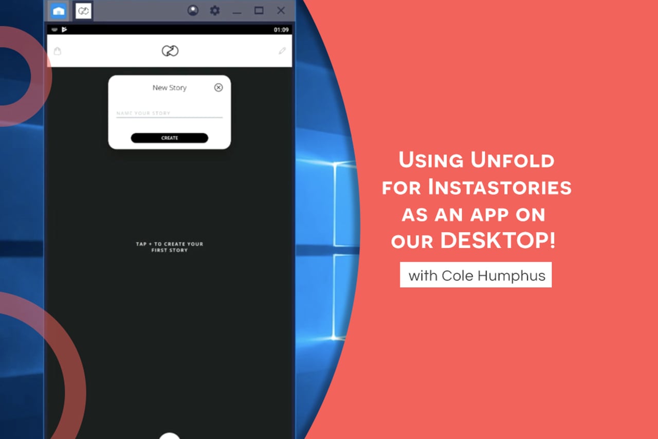 Using Unfold for Instastories as an app on your DESKTOP!