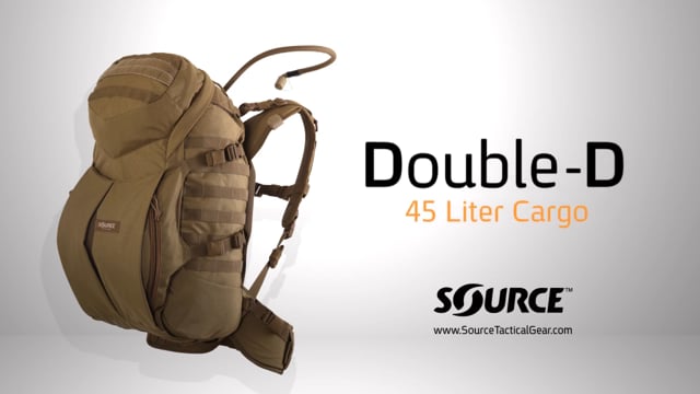 Source Tactical Double D 45 schwarzer Rucksack mit Wasserbeutel