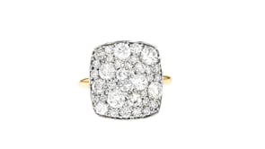 2.00 ct. t.w. Diamond Mosaic Cluster Ring in Sterling Silver and 14kt Yellow Gold