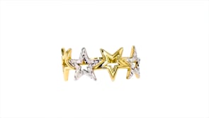14kt Two-Tone Gold Star Ring