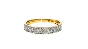 25 ct. t.w. Diamond Three-Row Ring in 14kt Yellow Gold