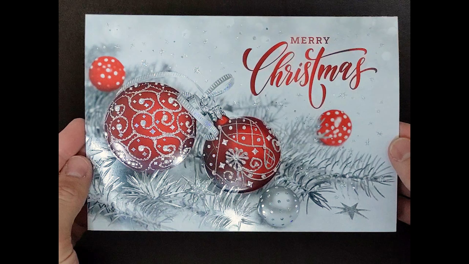 Silver Spruce Ornaments Christmas Card, 306521 | The Gallery