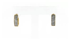 25 ct. t.w. Diamond Geometric Hoop Earrings in 14kt Yellow Gold
