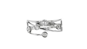 25 ct. t.w. Diamond Crisscross Ring in Sterling Silver