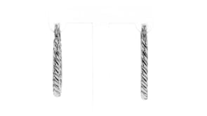 Sterling Silver Twist Hoop Earrings