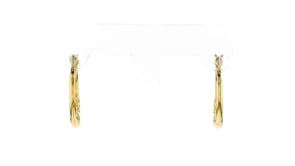 14kt Yellow Gold Claddagh Hoop Earrings