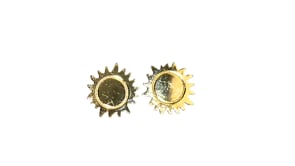 Italian 14kt Yellow Gold Sun Stud Earrings
