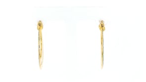 18kt Gold Over Sterling and Blue Enamel Filigree Hoop Earrings