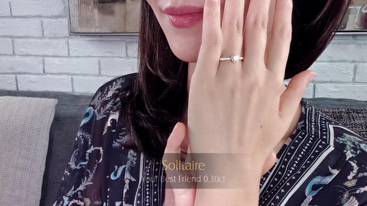 Solitario Your Best Friend - Oro Giallo & Diamanti 0.30ct | Gemperles