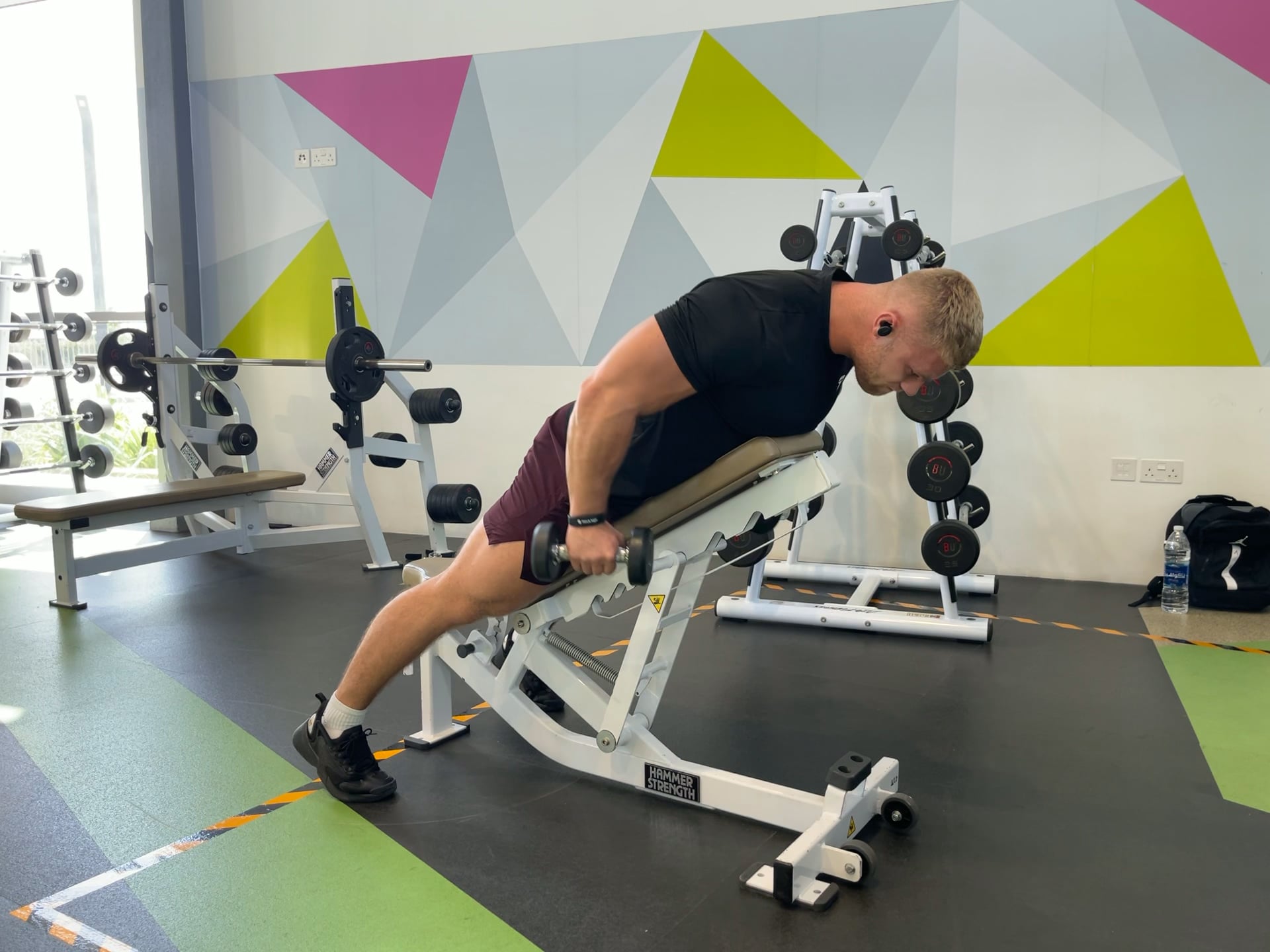 Chest supported DB row on Vimeo