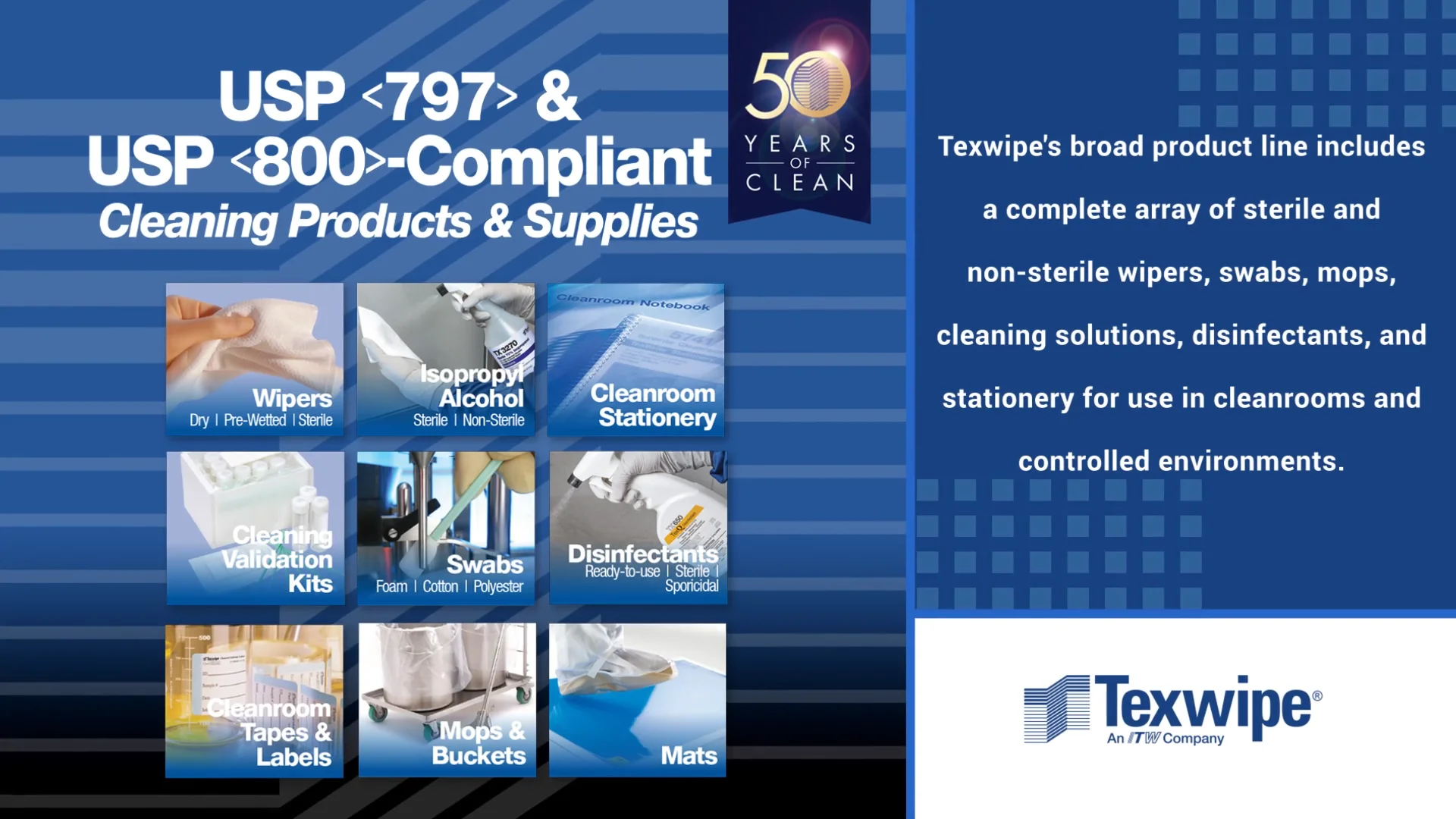 2021 Platinum Pages Texwipe USP 797 & USP 800 Compliant Cleaning