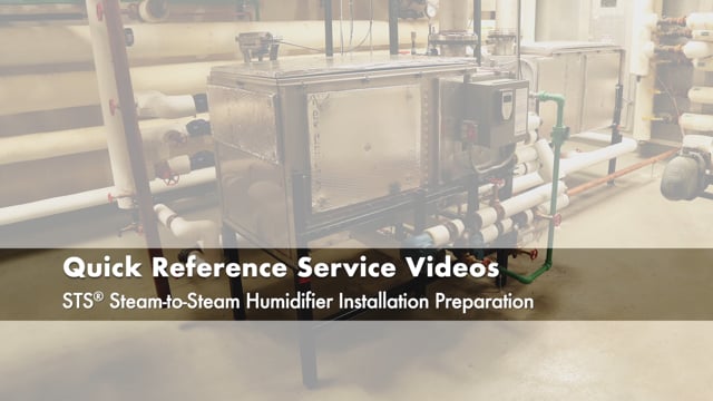 Get ready to install an STS® Steam-to-Steam humidifier using the building's pressurized steam as the energy source for humidification steam. Find out what tubing and pipe connections and fittings you need to deal with and what you need to know before you head over to the site.