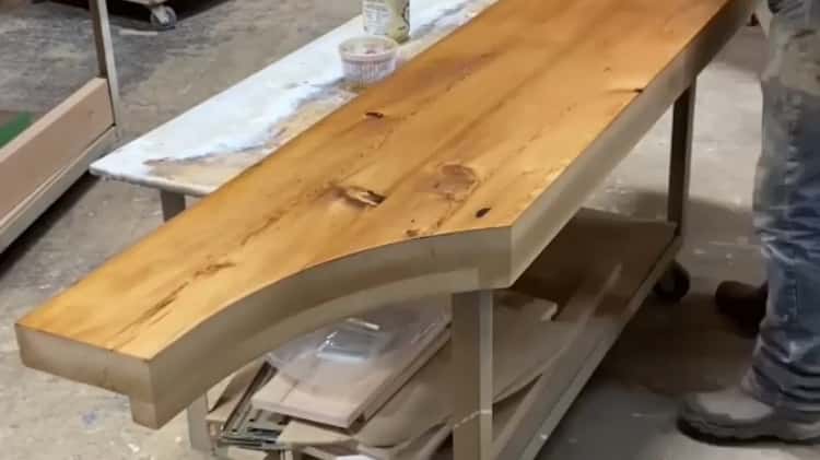Applying Odie's Port Wine Pigment  DIY Non-Toxic Wood Stain on Vimeo