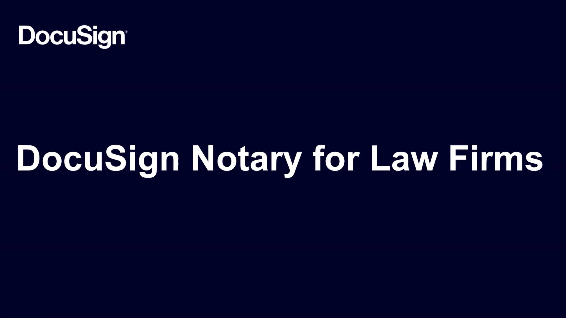 DocuSign Notary on Vimeo