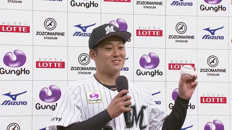 マリーンズ・鈴木投手ヒーローインタビュー 4/25 M-H
