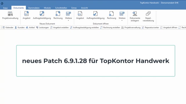 Neues Patch 6.9.1.28 für Topkontor Handwerk