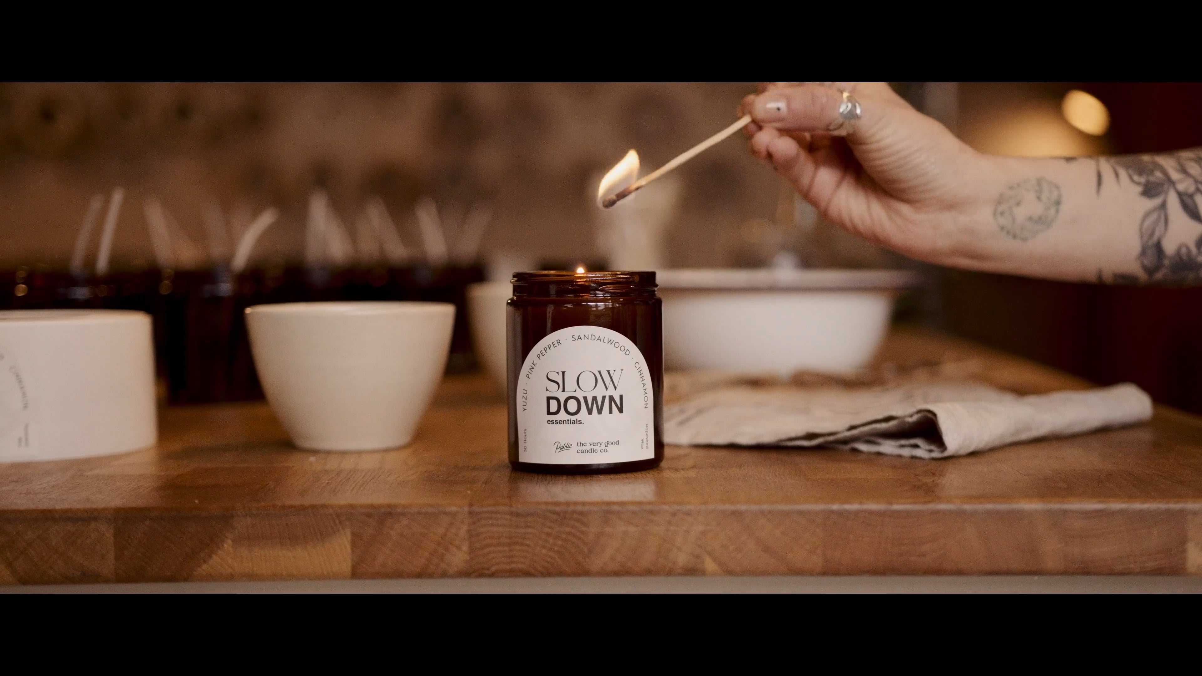 Public x The Very Good Candle Co Slow Down Essentials Candle on Vimeo