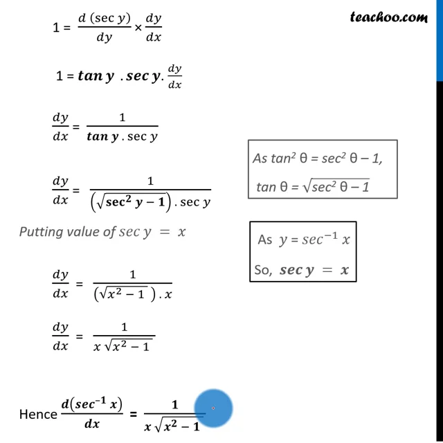 Solve this please 1/underroot cos inverse x dx= underroot sec inversex dx?  - EduRev Class 12 Question