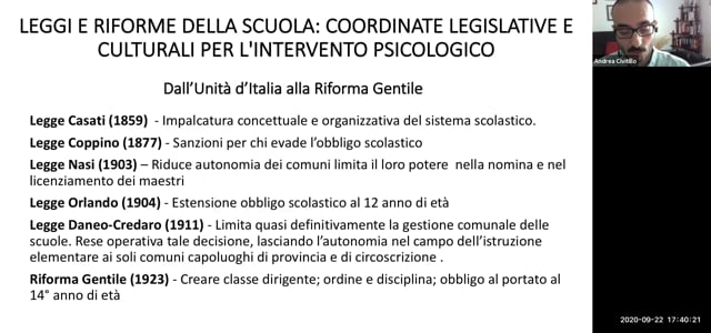 Leggi e Riforme della Scuola: coordinate legislative e culturali per l’intervento psicologico