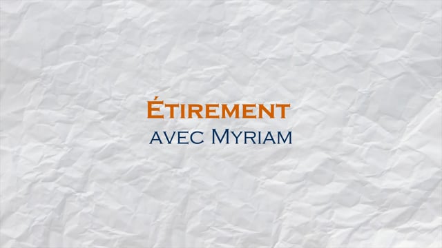 Étirement avec Myriam