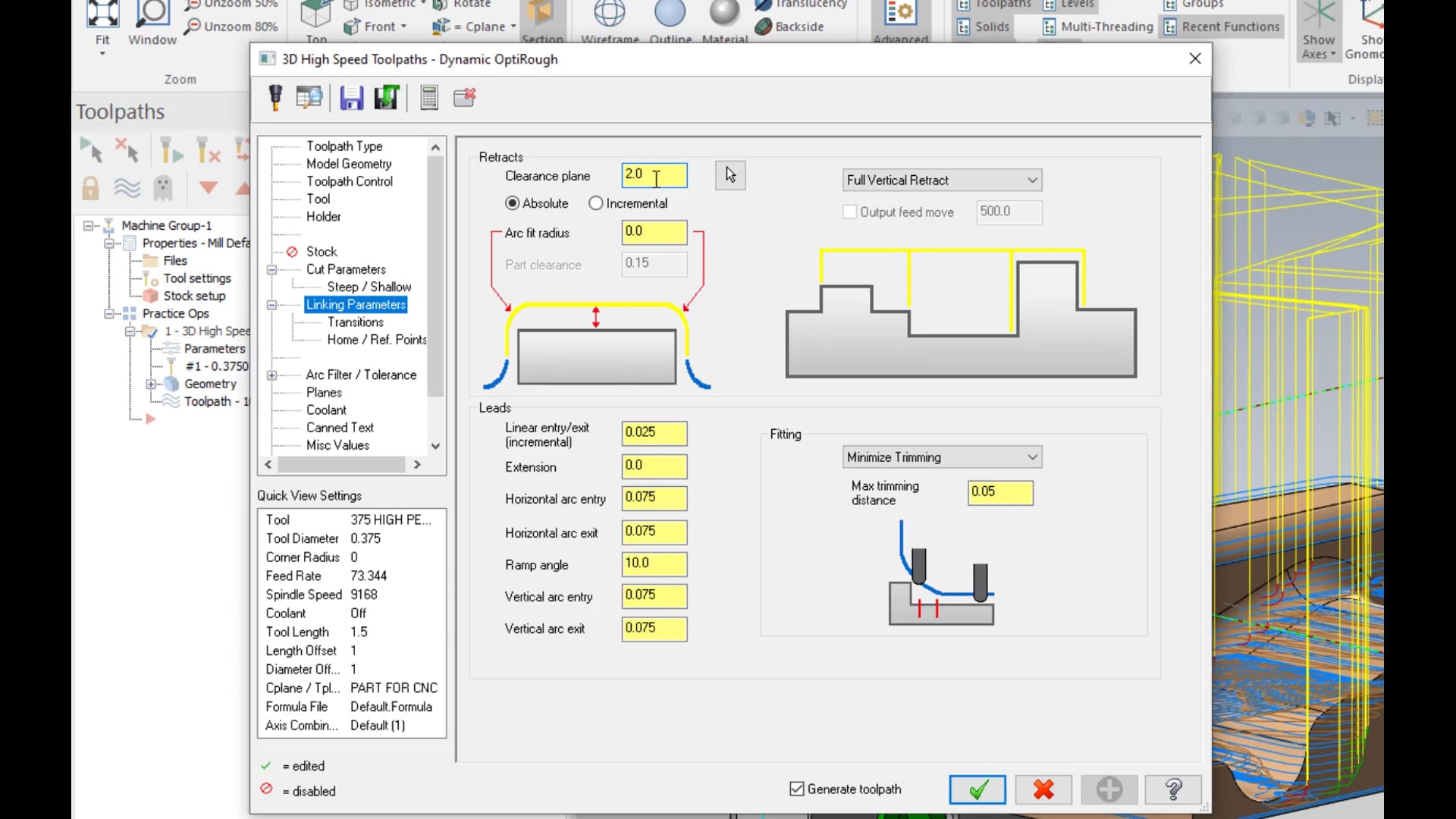 3D Toolpath Parameters