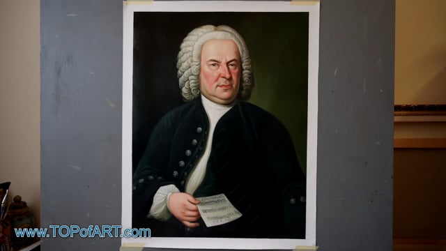 Haussmann | Portrait of Johann Sebastian Bach | Painting Reproduction Video | TOPofART