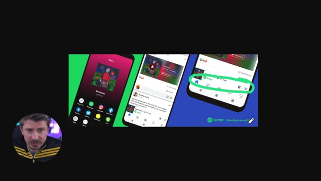 Erster Blick auf den neuen FB Podcast Player von Spotify