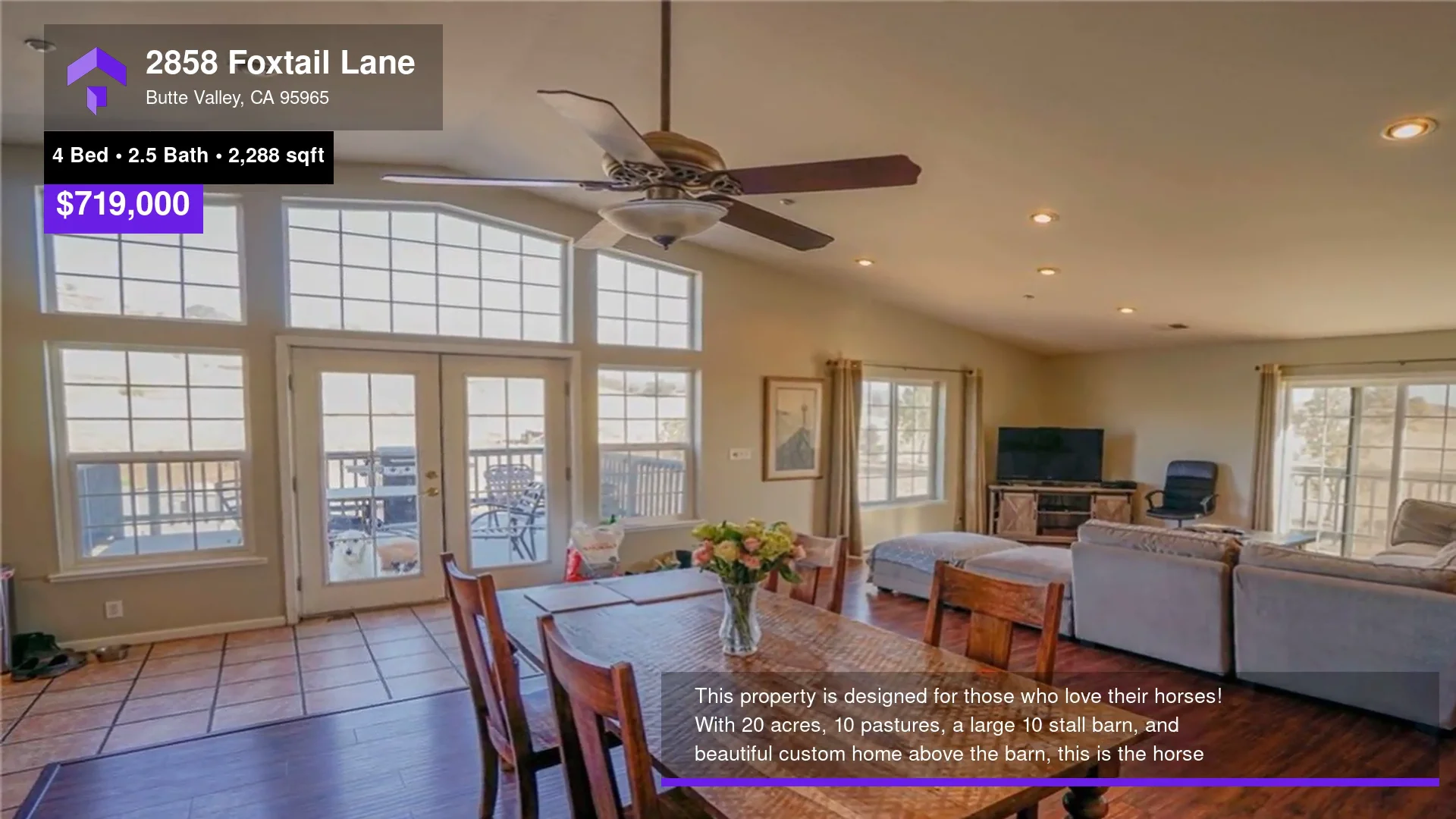719,000 SingleFamily Home for sale 2858 Foxtail Lane, Butte Valley