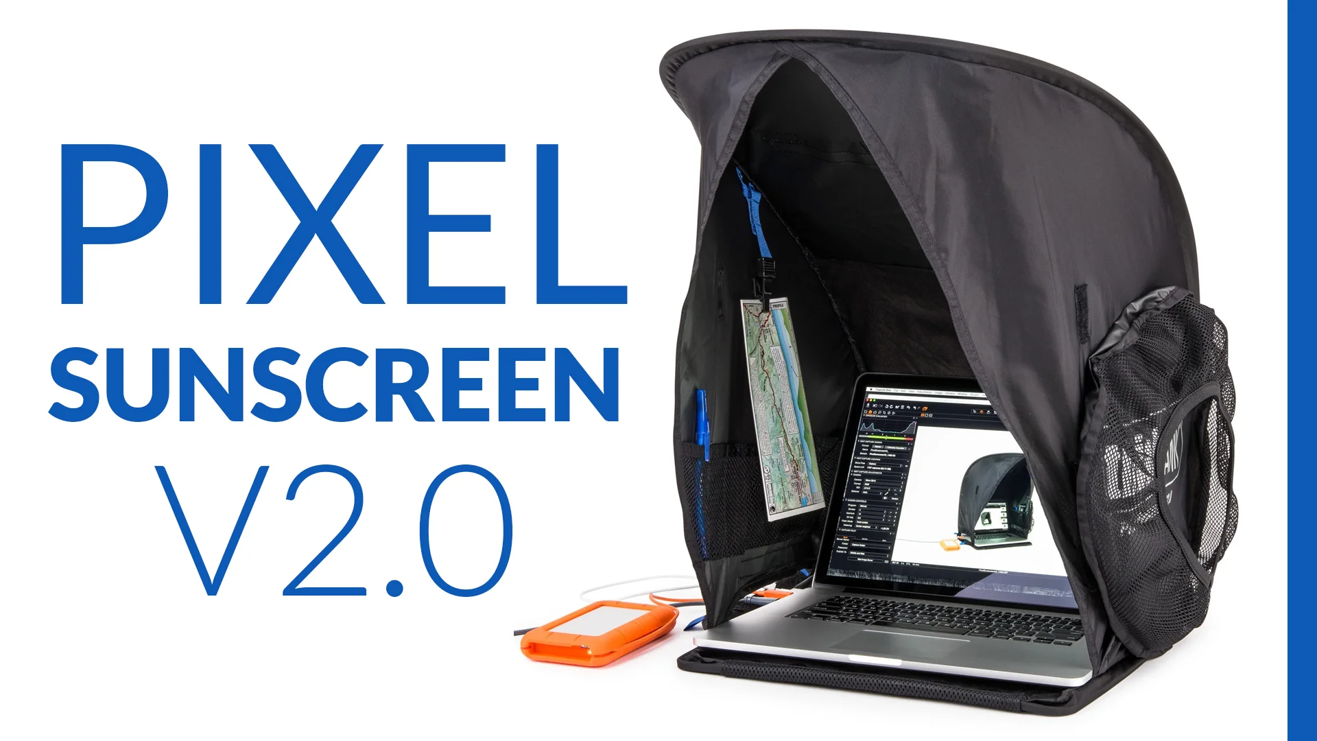 Pixel Sunscreen™ V2.0 portable sun shroud for laptops Pixel Sunscreen™ V2.0 portable sun shroud for laptops
