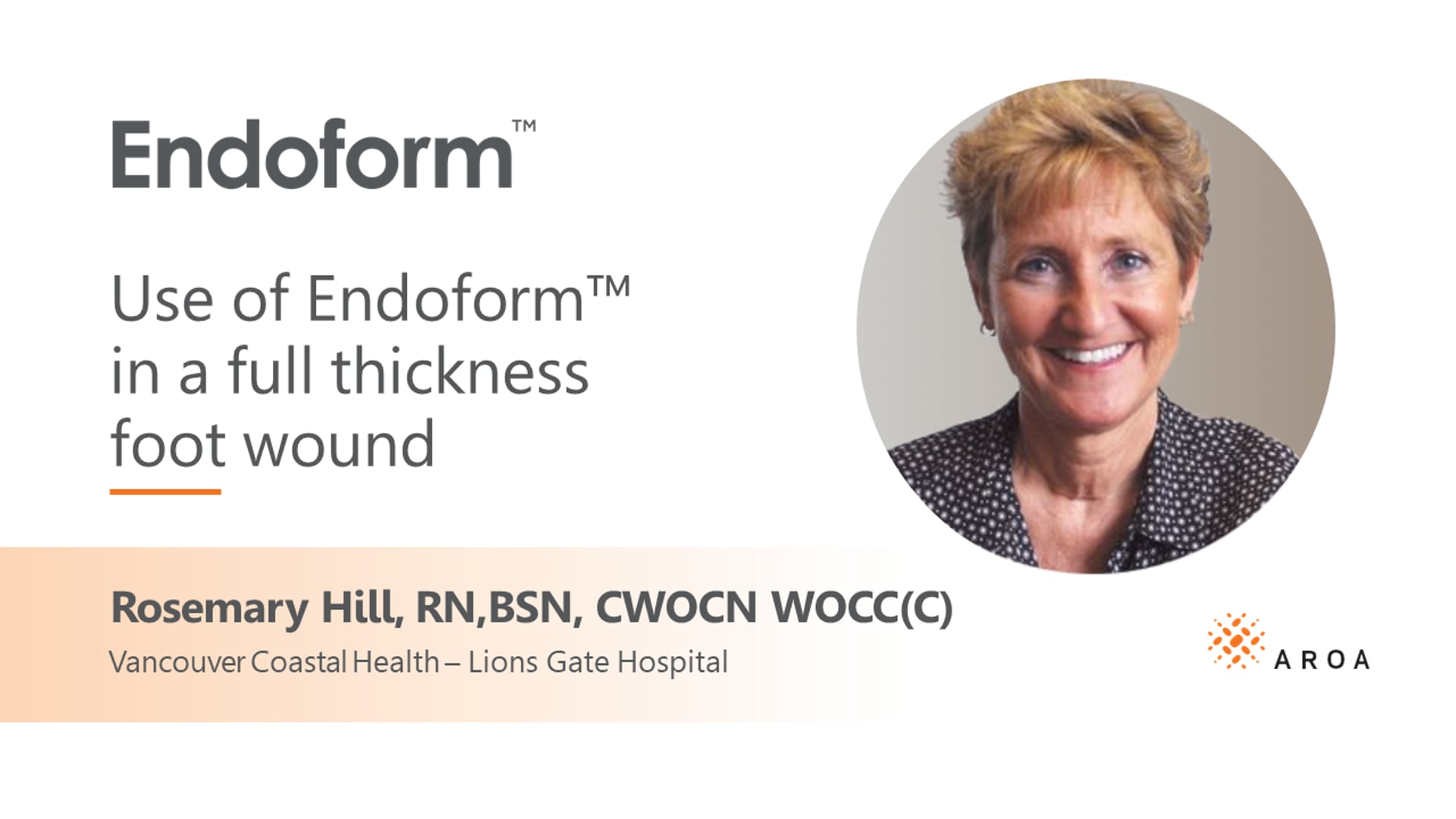 Endoform™ Case Study Full Thickness Wound